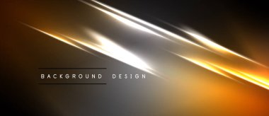 Soyut arka plan parlak turuncu, beyaz ışık çizgilerine sahiptir. Karanlık gradyanlar dinamik görsel efekt yaratır. Metin arkaplan tasarımı okur.