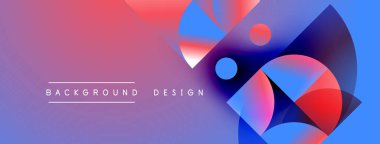 Abstract colorful design. Overlapping circles, gradients create dynamic visual effect. Background features text elements, modern aesthetic.
