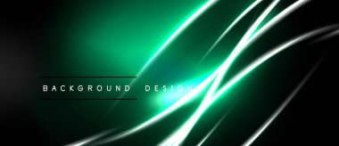 Koyu arkaplanda parlak yeşil neon çizgiler var. Çapraz çizgiler dinamik görsel efekt yaratır. Metin arka plan tasarımı okur. Modern, soyut kompozisyon.