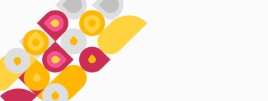 Soyut geometrik şekiller, daireler, kareler, dikdörtgenler. Sıcak renkler baskın, sarı, kestane rengi, bej rengi. Minimalist tasarım, temiz çizgiler, modern estetik..