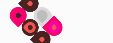 Soyut tasarım özellikleri üst üste pembe, gri şekiller minimalist estetik, temiz çizgiler, basit kompozisyon oluşturan d harfi oluşturur..