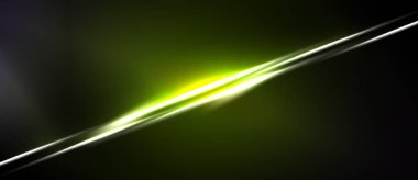 Soyut tasarım koyu arkaplan boyunca parlak köşegen ışık çizgisi içerir. Canlı sarı parlar, dinamik görsel efekt yaratır.