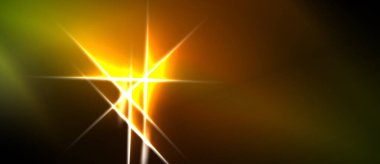 Parlak ışık, görüntüye hükmediyor. Turuncu, sarı renkler karanlığa karışıyor. Işınlar merkezi noktadan yayılır, dramatik bir etki yaratır..