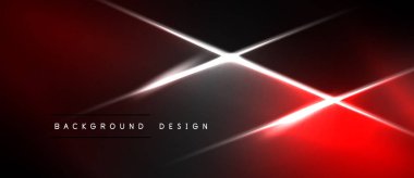 Koyu arkaplan parlak kırmızı beyaz çizgiler oluşturarak dinamik soyut etki yaratıyor. Sunumlar için modern tasarım ögesi.