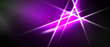 Soyut mor ışık çizgileri merkez noktadan yayılır. Karanlık arka plan dramatik görsel efektler yaratır. Parlaklık şiddetle zıtlaşıyor.