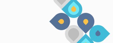 Su damlacıkları, çeşitli renkler, basit tasarım. Temiz arka plan saflığı, tazeliği, sıvı konsepti gösteriyor. Minimalist estetik.