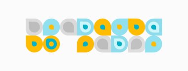 Renkli daireler, kareler tekrar eden desenler oluşturuyor. Işık arkaplanı oyuncu tasarımı geliştirir. Basit geometri görsel ritim yaratır.