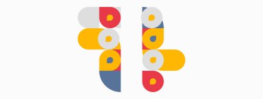 Soyut geometrik şekiller, daireler, dikdörtgenler, canlı renkler. Minimalist tasarım, modern estetik, oyuncu kompozisyon. Temiz çizgiler, basit formlar..