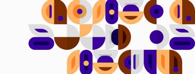 Abstract geometric shapes, orange, purple, gray. Minimalist design, flat illustration, modern aesthetic. Simple composition, playful forms.