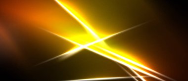 Koyu arkaplanda parlak sarı ışık çizgileri var. Yoğun ışık dışa doğru yayılır ve dinamik görsel efekt yaratır. Enerji darbeleri görünür..