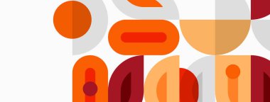 Soyut geometrik şekiller, sıcak renkler baskın gelir. Minimalist tasarım, retro estetik, basit kompozisyon. Turuncu, şeftali rengi..