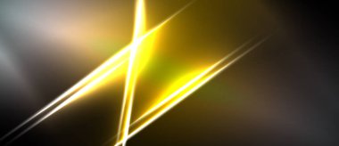 Soyut altın çizgiler koyu arkaplan ile kesişir. Parlak enerji yayılır ve dinamik görsel efekt yaratır. Pürüzsüz eğimler parlaklığı artırır.