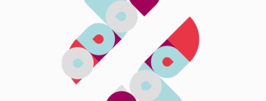 Soyut geometrik şekiller, kırmızı, turkuaz, mor. Minimalist tasarım, temiz çizgiler, modern estetik. Basit kompozisyon, beyaz arkaplan.