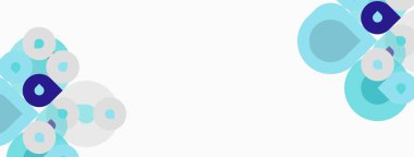 Soyut geometrik şekiller, açık mavi renkler, beyaz arkaplan. Minimalist tasarım, temiz estetik, modern kompozisyon. Basit formlar görsel ilgi yaratır.