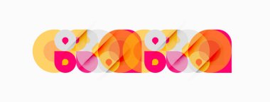 Soyut renkli tasarım oval şekilleri tekrarlıyor. Pembe, turuncu, sarı renkler dinamik görsel ritim yaratır. Modern, eğlenceli estetik..