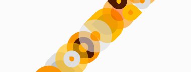 Soyut kompozisyon, üst üste binen daireler, sıcak renkler, çapraz düzenleme. Minimalist tasarım modern estetik, basit geometriyi çağrıştırıyor.