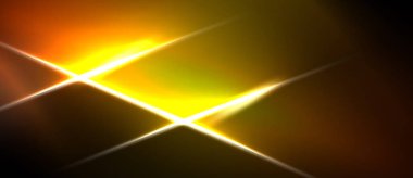 Bright yellow light flares, forming cross shape. Dark background emphasizes radiant glow, creating dramatic effect.