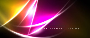 Parlak soyut çizgiler dinamik enerji yaratır. Canlı renkler harmanlanır, modern arkaplan tasarımı oluşturulur. Yumuşak eğimler hareketi, ışığı işaret eder.