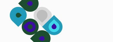 Soyut şekiller, daireler, kıvrımlar, farklı renkler. Minimalist tasarım, basit kompozisyon, modern estetik. Temiz arkaplan, geometrik biçimler.