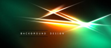 Soyut, enerjik bir arkaplan. Çapraz çizgiler dinamik ışık efektleri yaratır. Yeşilden turuncuya geçiş, siyah sınırlar. Modern tasarım ögesi.