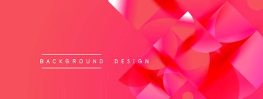 Soyut kırmızı tasarım. Üst üste binen şekiller dinamik görsel doku yaratır. Modern estetik, arka planlar ve sunumlar için uygun..