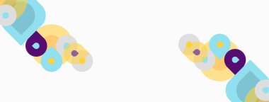 Soyut şekiller, daireler, dikdörtgenler, pastel renkler. Minimalist tasarım, temiz arka plan, basit kompozisyon. Modern estetik.