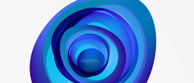 Soyut mavi katmanlar girdap oluşturur. Modern tasarım ögesi, çeşitli projeler için uygun arka plan. Minimalist estetik, temiz sunum.