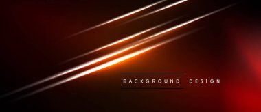 Koyu arkaplanda parlak turuncu çizgiler var. Gradyan etkisi olan minimalist tasarım. Metin arka plan tasarımı okur. Modern estetik.