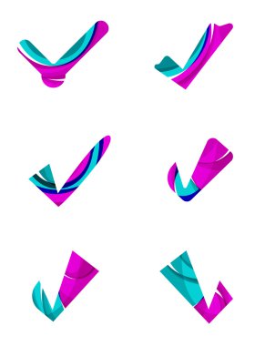 Dizi soyut Tamam ve kene simgeler, iş logo kavramları, temiz modern geometrik tasarım