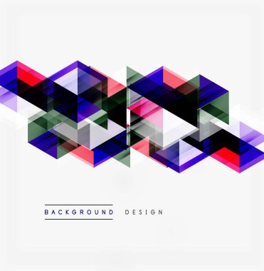 Soyut geometrik şekiller örtüşür, dinamik görsel efekt yaratır. Canlı renkler harmanlanır, modern tasarım ögesi oluşturulur.