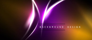 Soyut neon ışıltısı, canlı renklerin karışımı. Dinamik çizgiler modern arkaplan tasarımı yaratır. Koyu kenarlar çerçeve parlak merkez.