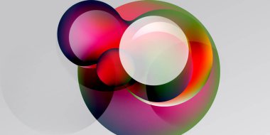 Soyut renkli şekiller örtüşür, dinamik görsel efekt yaratır. Yumuşak eğimler karışır ve sıvı bileşimi oluşturur. Modern tasarım.