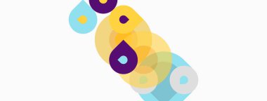 Soyut renkli şekiller örtüşür, dinamik görsel kompozisyon yaratır. Yumuşak renkler akıcılık, hareket ve modern tasarım estetiğini gösteriyor..