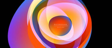 Soyut renkli katmanlar dinamik oval şekil yaratır. Gradyan renkler harmanlanarak modern arkaplan tasarımı oluşturur. Canlı, pürüzsüz geçişler görsel ahenk sunar.