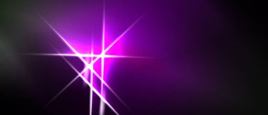 Parlak mor ışık, merkez noktadan karanlık arka plana doğru yayılır. Dramatik efekt modern görsel yaratır.