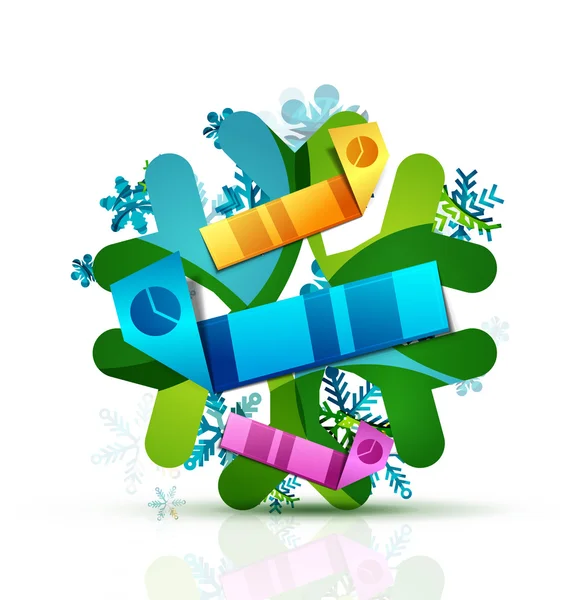 Crăciun decorat pictograma modernă fulg de zăpadă — Vector de stoc