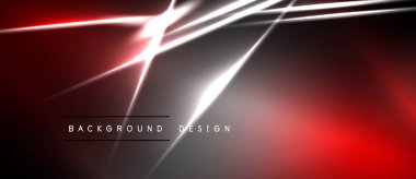 Soyut kırmızı, siyah tasarım. Parlak beyaz çizgiler dinamik enerji yaratıyor, modern estetik. Minimalist metin arkaplan tasarımı okur.