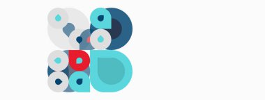 Soyut daireler, farklı boyutlar, renkler. Kompozisyon dinamik hareket, oyuncu tasarım öneriyor. Minimalist estetik, temiz arkaplan.