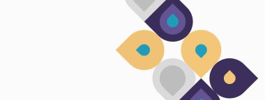 Soyut renkli şekiller harfleri oluşturur. Üst üste binen elementlerle minimalist tasarım, temiz estetik. Basit kompozisyon, modern biçim.