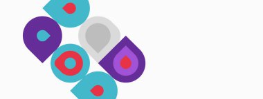 Renkli soyut şekiller logo oluşturur. Harfler üst üste yığılmış, dinamik görsel etki yaratıyor. Basit tasarım, modern estetik..