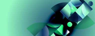 Soyut geometrik şekiller harmanlanarak dinamik deniz mavisi bileşimi oluşturur. Yumuşak eğimler derinlik, hareket ve modern tasarım estetiğini akla getiriyor.