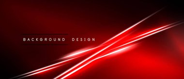 Koyu kırmızı arka plan parlak neon çizgileri içerir. Çapraz çizgiler dinamik görsel efekt yaratır. Metin arka plan tasarımı okur. Minimalist, modern estetik.