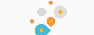 Soyut şekiller, daireler, turuncu, mavi, gri. Minimalist tasarım, temiz arkaplan, basit kompozisyon, modern estetik.