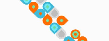 Soyut şekiller, daireler, kareler, çapraz düzenleme. Açık renkler baskın, basit tasarım, modern estetik. Minimalist kompozisyon.