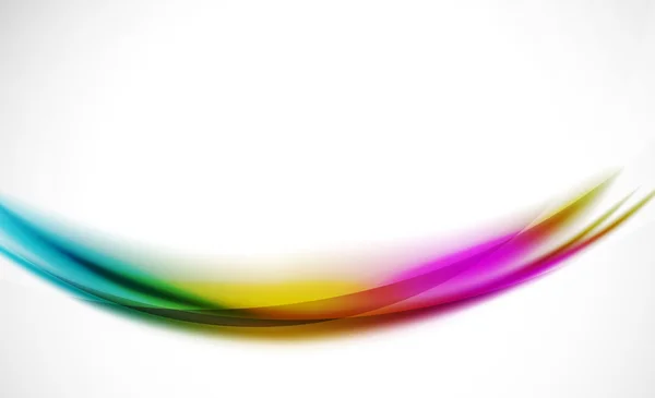 Garis gelombang berwarna, latar belakang abstrak dengan efek cahaya dan bayangan - Stok Vektor