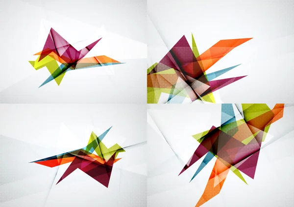 Ensemble de décors abstraits de conception d'angle et de lignes droites — Image vectorielle