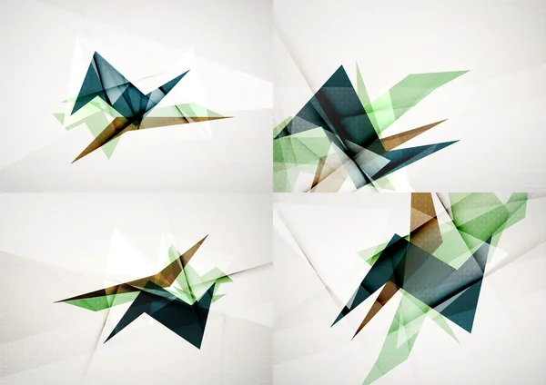 Uppsättning av vinkel och raka linjer design abstrakta bakgrunder — Stock vektor