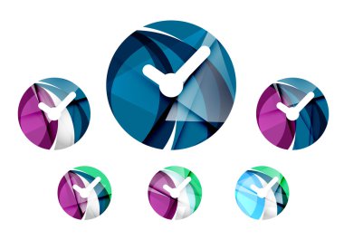 Dizi soyut izle simgesi, iş logo kavramları, temiz modern geometrik tasarım