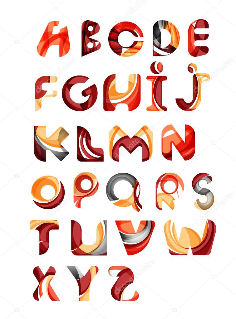 Collection of alphabet letters logos design elements