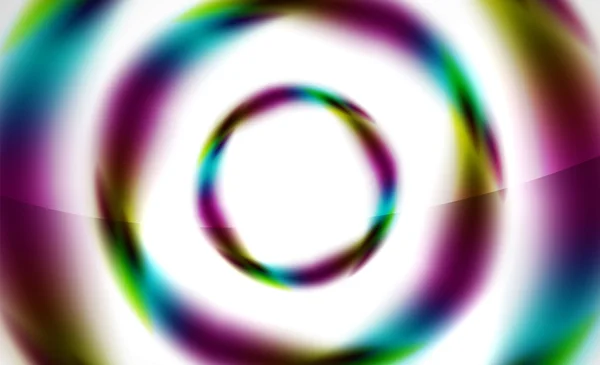 Glanzende wazig swirl cirkel vormen abstract achtergrond — Stockvector